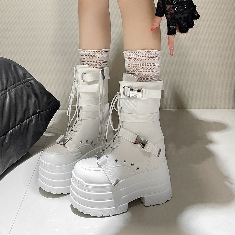 13.5CM,17CM Women Punk Boots A - Sneaker Zone บทวิจารณ์และราคา