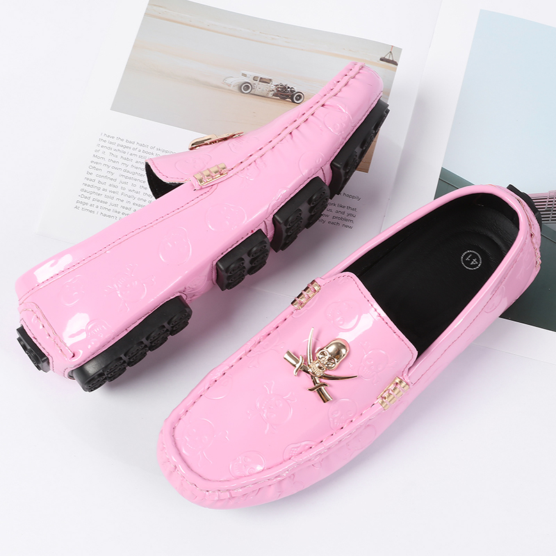 Men Quality Shoes Shine Skull  - Patent Leather Shine บทวิจารณ์และราคา